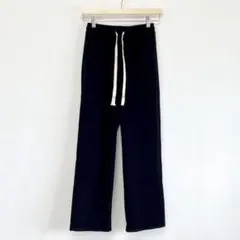 【大人気】ブラック 女性 韓国コーデ コーデュロイワイドパンツストレート 裏起毛