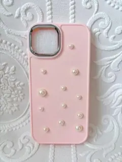 【新品・未使用品】パール付きiPhone15ケース