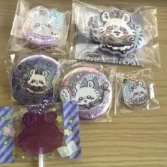 ちいかわ　まじかるちいかわ　モモンガセット　缶バッジ　ラバスト　チャーム