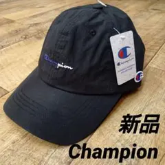 新品Champion ブラック ベースボールキャップ