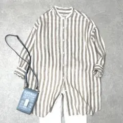 美品 ジャーナルスタンダードレリューム ストライプフレンチリネンチュニック