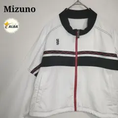 Mizuno　ミズノ　トラックジャケット　ジャージ　ウェア　白　ホワイト　刺繍