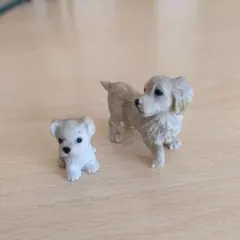 犬の置物 2体セット