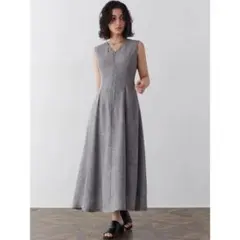 【美品】LAGUNAMOON フロントZIPミックスカラーワンピース