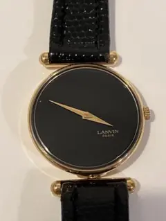 LANVIN ブラック ゴールド 手巻き時計 ネオクラシック LANVIN ブラック ゴールド 手巻き時計 ネオクラシック LANVIN