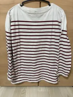UNIQLO ストライプ 長袖Tシャツ 赤 Lサイズ
