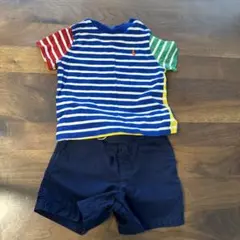 ラルフローレン　ベビー　Tシャツ　半パンツ　ネイビー　80㎝