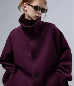 オーバーサイズ　ロングステンカラーコート Mサイズ