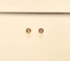 上品 ピンク ピアス スワロフスキー 小ぶり ゴールド 大人可愛い