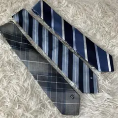 《美品》ブラックレーベルクレストブリッジ　ネクタイ　ブルー系　3本まとめ売り