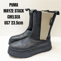 PUMA プーマ メイズスタック チェルシー 23.5cm 厚底ブーツ ブラック