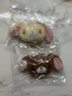 シュガーバニーズ ぬいぐるみチャーム はなうさ、くろうさ
