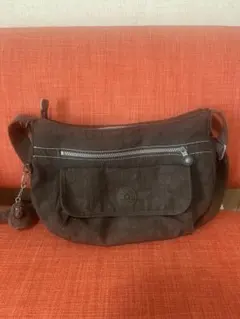Kipling ショルダーバッグ ブラウン モンキーチャーム付のサムネイル