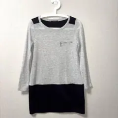 IMAGE バイカラー 配色 チュニックカットソー モノトーン Sのサムネイル