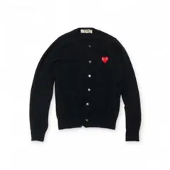 PLAY COMME des GARCONS ハート　カーディガン　ブラック