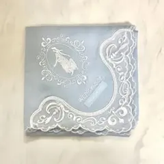 WEDGWOOD ブルー刺繍ハンカチ 新品