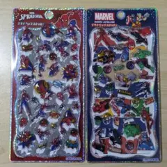【正規品】MARVEL スパイダーマン　プチドロップステッカー　2枚セット