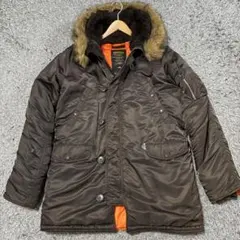 【美品】アルファインダストリーズ N-3B スリムフィット L ディープブラウン