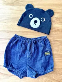 DOUBLE.B ベビー帽子 ショートパンツ セット　70-90サイズのサムネイル
