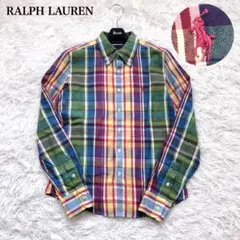 ✨希少モデル♡カラフル✨ラルフローレン チェック　ボタンダウンシャツ ポニー刺繍