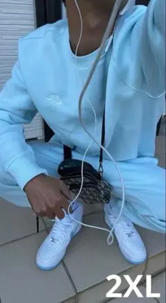 2XL Nike Sportswear Club フリース セットアップ 水色のサムネイル