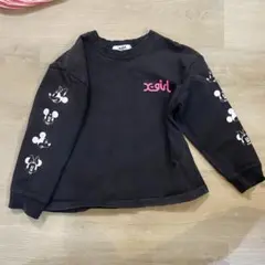 X girl ロンT 黒　ミニーちゃん　120