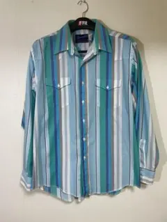 80s Wrangler 長袖シャツ ストライプ XL made in USA