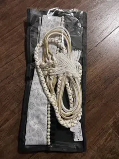 振袖帯締め 重ね襟パール