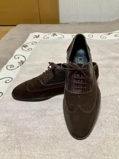 イタリア製高級ブランド ヴェルサーチ サドルシューズ 革靴 24.0cm