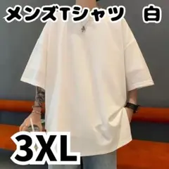 Tシャツ 白 3XL メンズ シンプル サイドボタン インポート スリット 秋冬