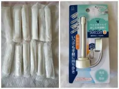 12個大きめの使い捨ておしぼり 個包装 &簡易携帯ウォシュレット　防災 備蓄にものサムネイル