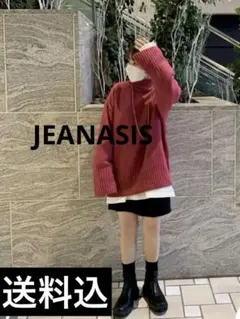 JEANASIS ジーナシス　5Gカラーストレッチ　ハイネック　プルオーバー