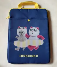 【新品】イオン　犬記録コラボ　ナツパンダ　ポケットつき　PCバッグ　送料込み