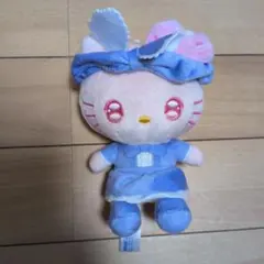 ハローキティ ぬいぐるみ マスコット 青いドレス