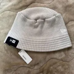 ニューエラ バケットニットハット ベージュ