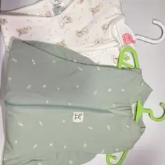 2in1システムロンパース・カバーオール（ホワイト、ミントグリーン）