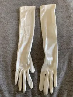 結婚式　ロンググローブ　アイボリー