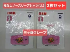 日清紡 三ッ桃 クレープ 袖なしシャツ LL 2枚セットのサムネイル