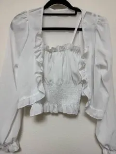 GRL フリルシアーボレロXシャーリングキャミソールアンサンブル