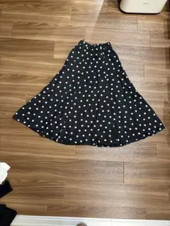 UNITED ARROWS 水玉フレアロングスカート