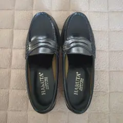HARUTA ブラックレザー ローファー　23EE