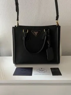 Prada プラダ サフィアーノ 2wayバッグ レザー ブラック