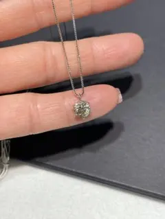 一粒天然ダイヤモンドネックレス 18k D0.525カラット