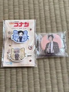 名探偵コナン 諸伏高明 缶バッジ ヘアクリップ