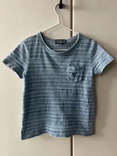 Ralph Lauren 半袖ボーダーTシャツ 90 ブルー キッズ