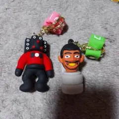 新品未使用 スキビディトイレ スピーカーマン キーホルダー 2個セット