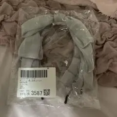 Louemeボリュームリボンカチューシャ　グレー￼