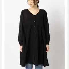 【美品】フレディ&グロスター コットンボイルティアードチュニックブラウス