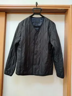 ユニクロ　ウォームパデットミリタリージャケット　メンズ　L ブラック