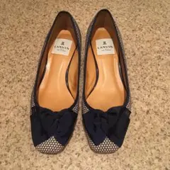 LANVIN en Bleu ランバンオンブルー　リボン　ビジューヒールパンプス